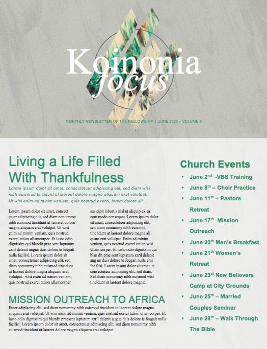 Inseparable Church Newsletter