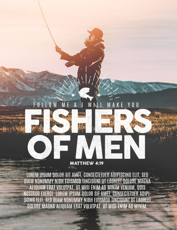Fishers of Men Church Flyer Template