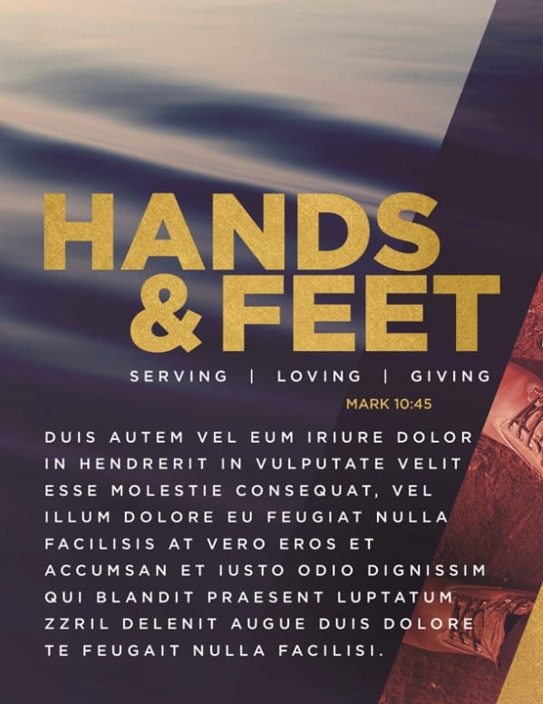 Hands And Feet Church Flyer Template