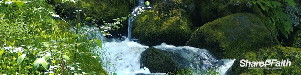 River Rock Stream Multiscreen Nature Motion Loop