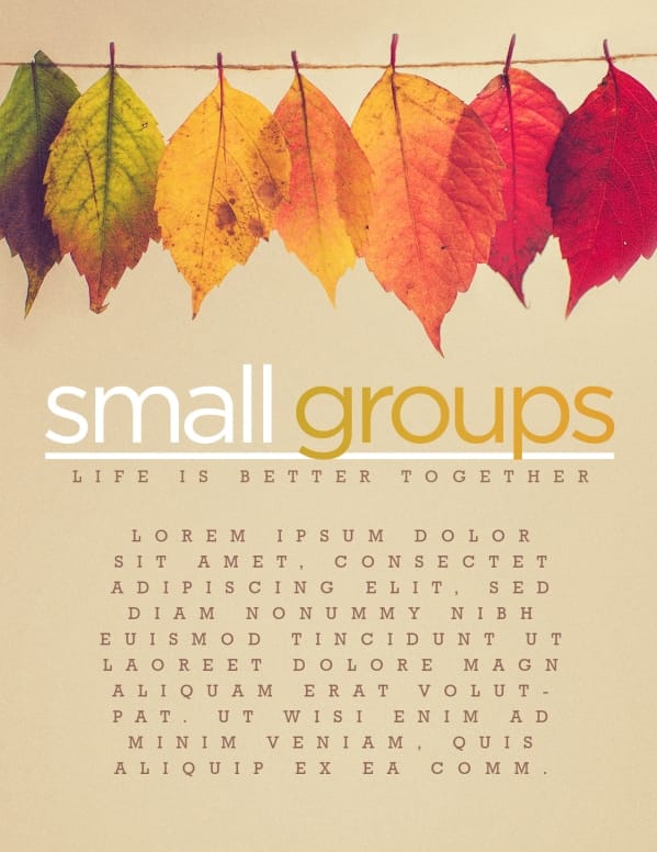 Small Groups Church Flyer Template