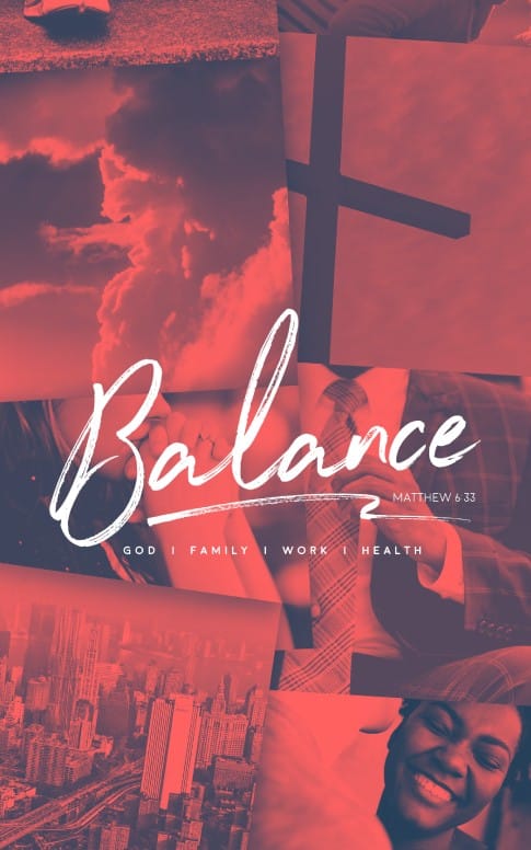 Balance In Life Church Bulletin Template