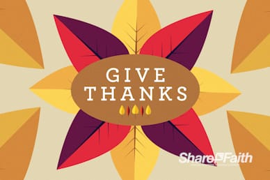 Give Thanks Message Church Motion Graphic