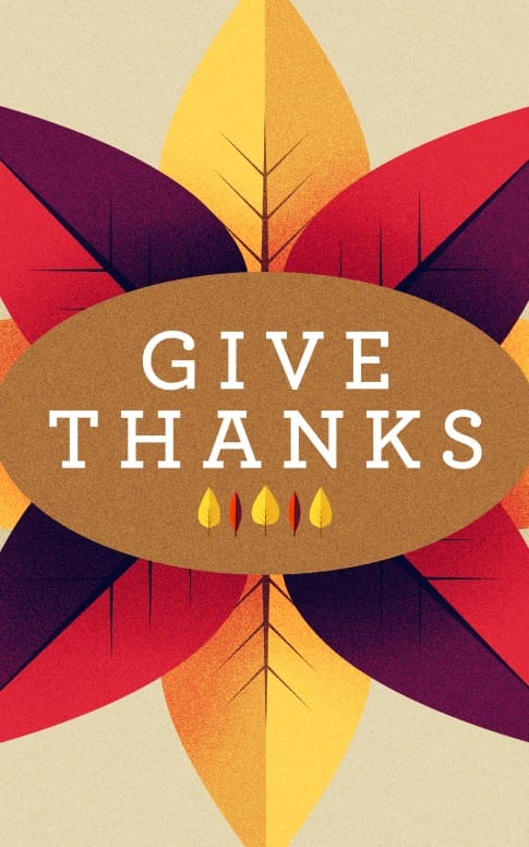 Give Thanks Message Church Bulletin Template