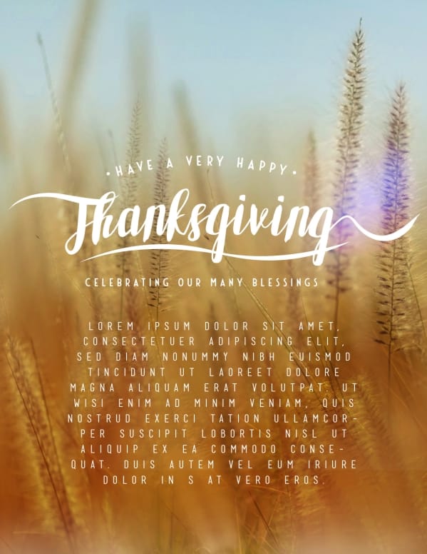 Thanksgiving Harvest Church Flyer Template