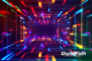Neon Laser Tunnel Worship Video