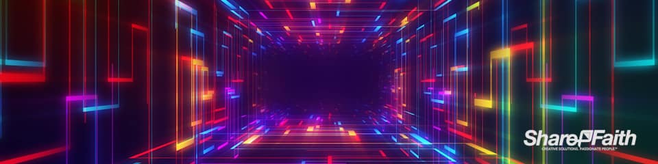 Neon Laser Tunnel Multi Screen Video