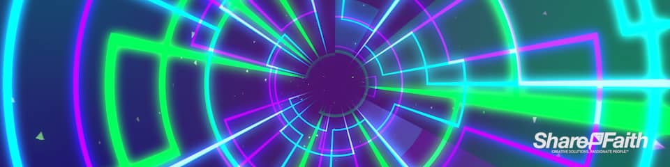 Neon Cyber Tunnel Multi Screen Video