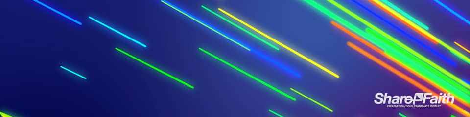 Neon Light Streaks Triple Wide Video