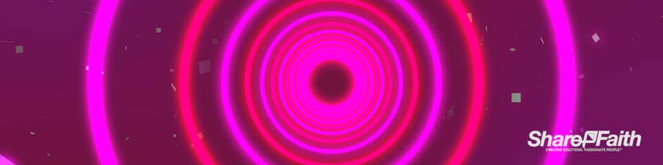 Neon Light Circles Multi Screen Video