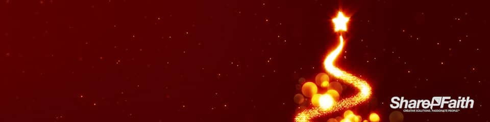 Christmas Tree Particle Swirl Multi Screen Worship Video