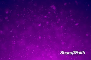 Purple Snowflake Flurry Christmas Particles Worship Video