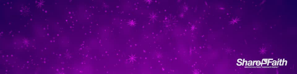 Purple Snowflake Flurry Christmas Particles Multi Screen Worship Video