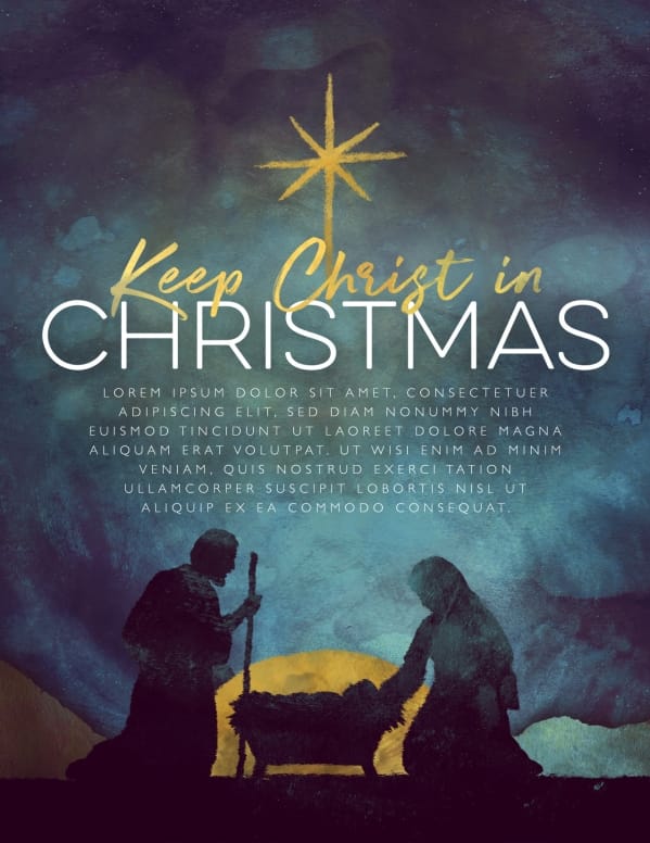 Keep Christ In Christmas Flyer Template