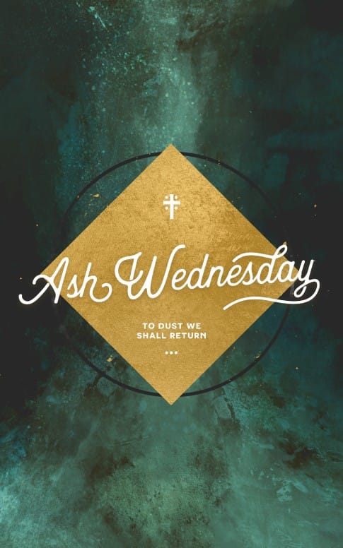 Ash Wednesday Church Service Bulletin Template