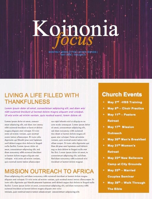 Ascension Day Modern Church Newsletter Template