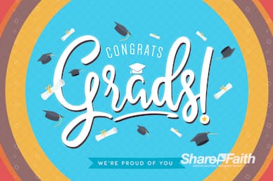 Congrats Grads Graduation Service Bumper Video Loop