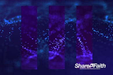 Blue Particle Waves And Bars Worship Video Background
