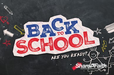 Back To School Chalkboard Art Church Motion Graphic