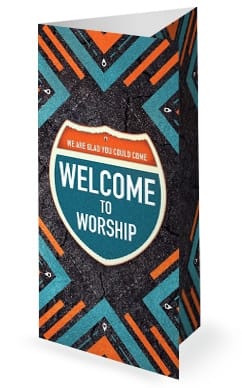 Road Trip Church Retreat Trifold Bulletin Cover