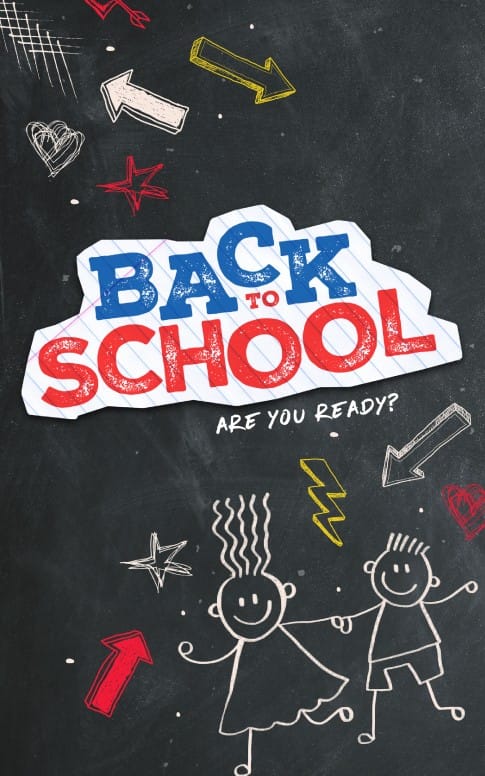 Back To School Chalkboard Art Church Bulletin