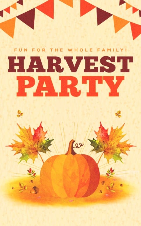 Harvest Party Pumpkin Bulletin Cover