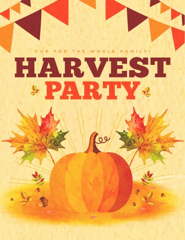 Harvest Party Pumpkin Flyer