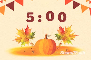 Harvest Party Pumpkin Church Countdown