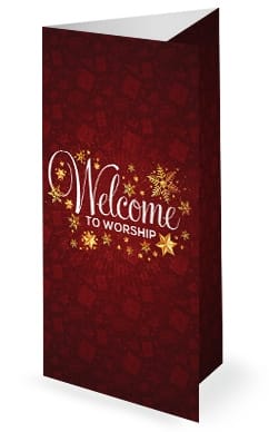 Merry Christmas Service Trifold Bulletin Cover