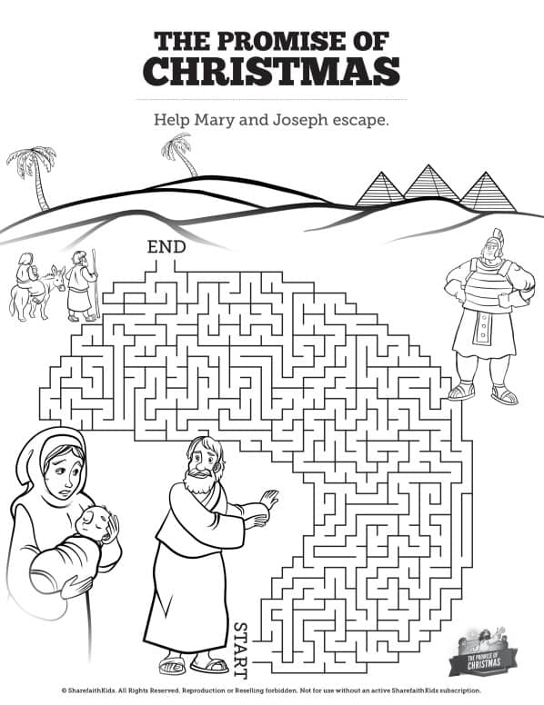 The Promise of Christmas Bible Mazes