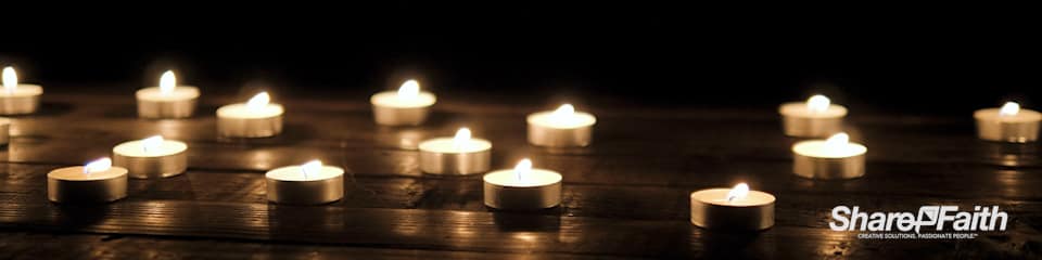 Christmas Candle Service Triple Wide Motion Loop