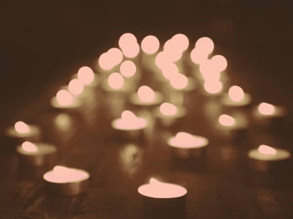Christmas Candle Table Worship Background