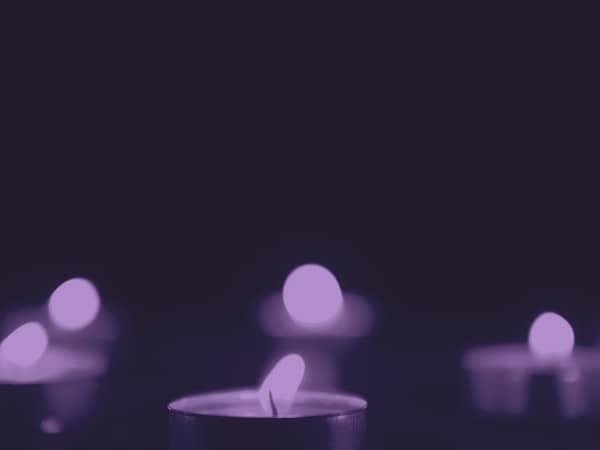 Christmas Candle Violet Worship Background