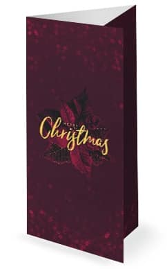 Merry Christmas Holly Trifold Bulletin Cover