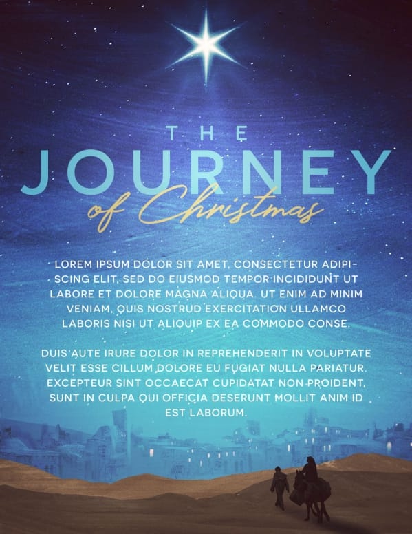 Christmas Journey Church Flyer Template