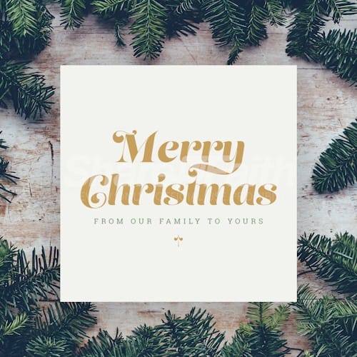 Merry Christmas From Our Family Social Media Image