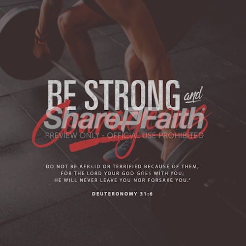 Be Strong And Courageous Social Media Image