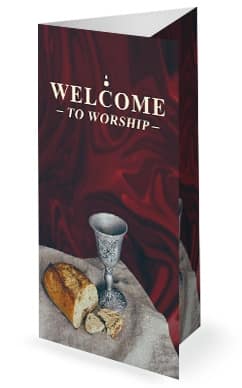 Communion Sunday Service Trifold Bulletin Cover