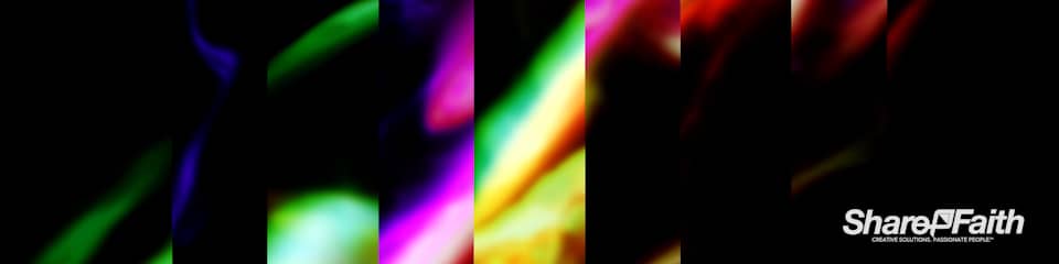 Abstract Galaxy Rainbow Triple Wide Motion Background