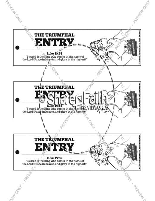 Luke 19 The Triumphal Entry Bible Bookmarks