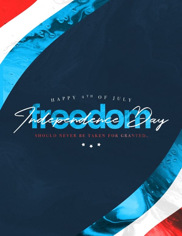 Independence Day Freedom Church Flyer
