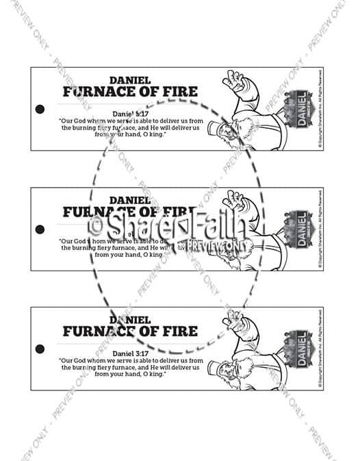 Daniel 3 The Fiery Furnace  Bible Bookmarks