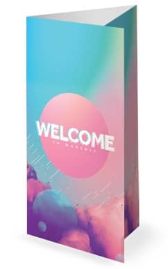 Vision Sunday Bright and Colorful Church Service Trifold Bulletin