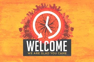 Fall Back Welcome Motion Graphic
