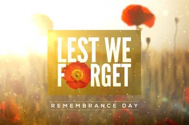 Lest We Forget Remembrance Day Motion Graphic