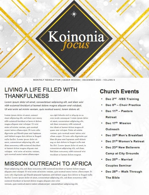 Christmas Eve Celebrate Together Church Newsletter