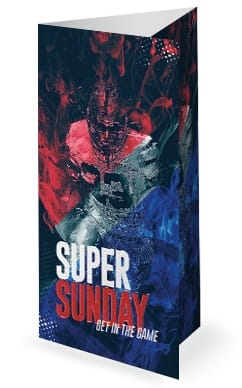 Super Sunday Church Media Trifold Bulletin