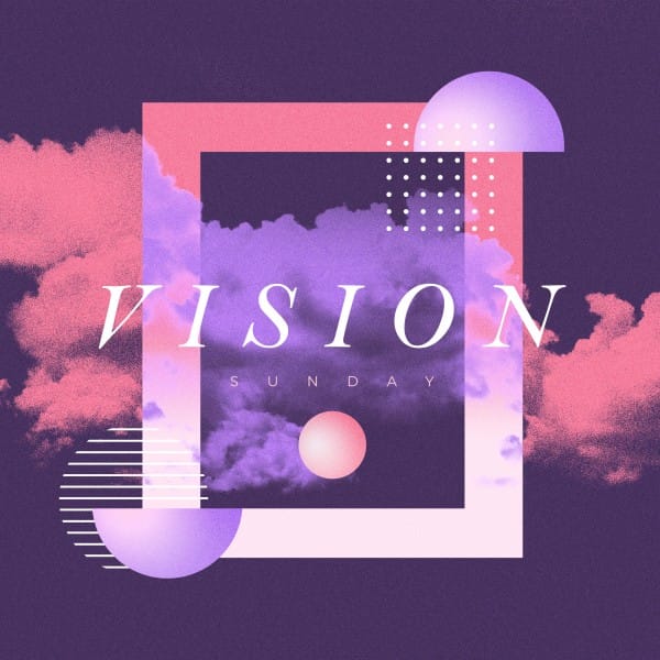 Vision Sunday Purple Church Social Media Graphic