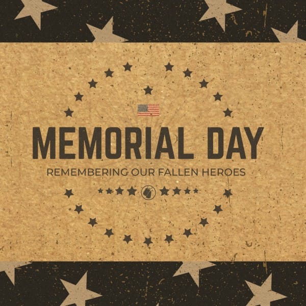 Memorial Day Cork Social Media Graphic