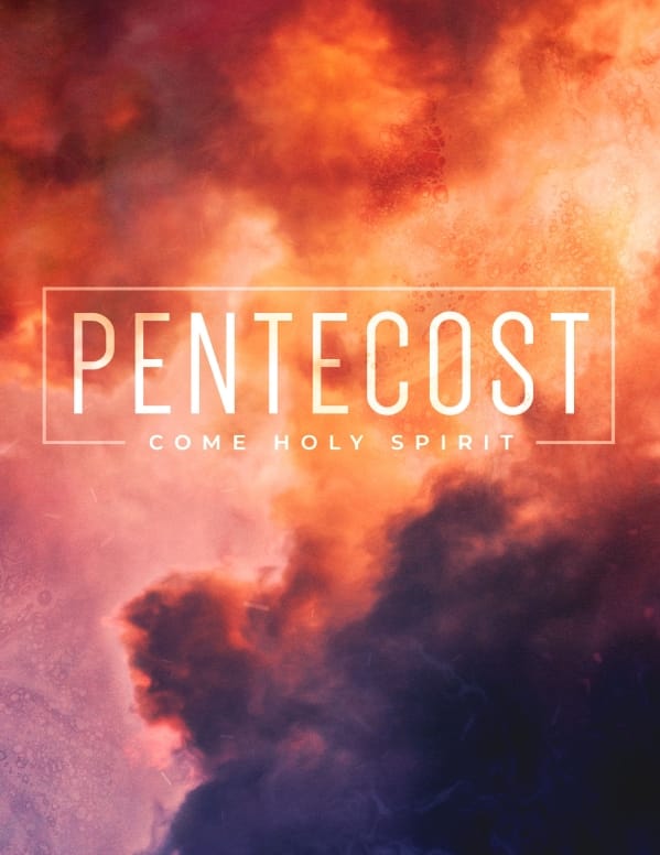 Pentecost Red Clouds Church Flyer